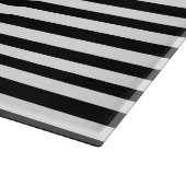 Klassieke zwarte en witte strepen snijplank (Hoek)