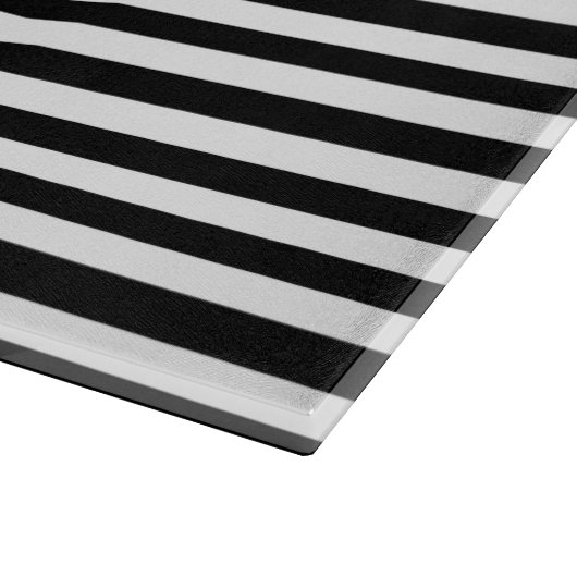Klassieke zwarte en witte strepen snijplank (Hoek)