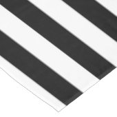 Klassieke zwarte en witte strepen tafelkleed (Gekanteld)