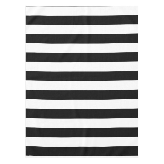 klassieke zwarte en witte strepen tafelkleed (Voorkant)