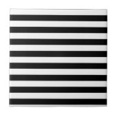  klassieke zwarte en witte strepen tegeltje (Voorkant)