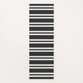 Klassieke zwarte en witte streping yogamat (Voorkant)