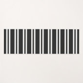 Klassieke zwarte en witte streping yogamat (Voorkant (horizontaal))