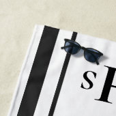 Klassieke zwarte en Witte stripper-strand Strandlaken (In situ)