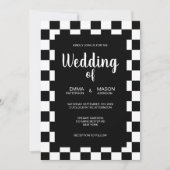 Klassieke Zwarte en Witte Tegel Kader Kaart (Voorkant)