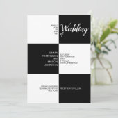 Klassieke zwarte en witte tegels kaart (Staand voorkant)