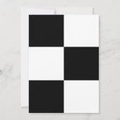 Klassieke zwarte en witte tegels kaart (Achterkant)