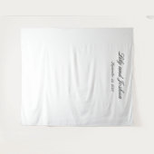 Klassieke Zwarte en Witte Tijdloze Trouwachtergron Wandkleed (Voorkant (horizontaal))