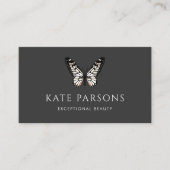 Klassieke zwarte en witte vlinder visitekaartje (Voorkant)