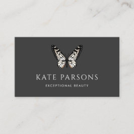 Klassieke zwarte en witte vlinder visitekaartje