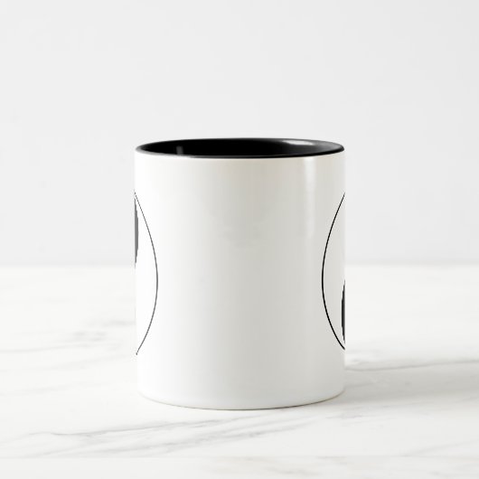 Klassieke zwarte en witte yin en Yang Tweekleurige Koffiemok (Center)