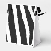 Klassieke zwarte en witte Zebra Patroon Bedankdoosjes (Achterkant)