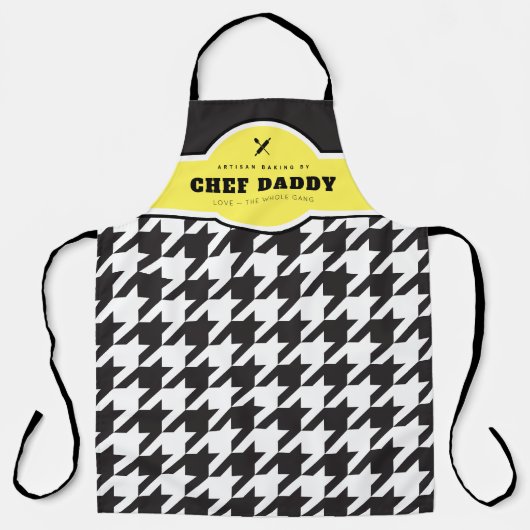 Klassieke zwarte en witte zwitserij schort (Voorkant)