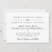 Klassieke zwarte formele kalligrafie elegante brui kaart (Voorkant)