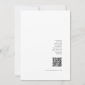 Klassieke zwarte foto QR-code opslaan Datum IV Kaart (Achterkant)