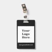Klassieke zwarte fotomedewerker badge (Achterkant met clip)