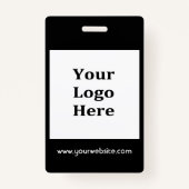 Klassieke zwarte fotomedewerker badge (Achterkant)