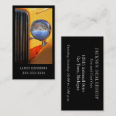 Klassieke zwarte gele auto's visitekaartje (Voorkant / Achterkant)