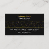 Klassieke zwarte gouden architect visitekaartje (Voorkant)