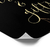 Klassieke zwarte & gouden moderne Floral kaarten e Poster (Hoek)