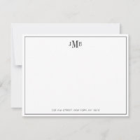 Klassieke zwarte grens Monogrammed Formele Vat