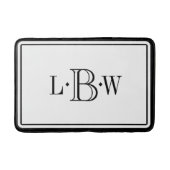 Klassieke zwarte grens Monogrammen Badmat (Voorkant)