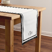 Klassieke zwarte grens Monogrammen Korte Tafelloper (Voorbeeld)