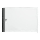 Klassieke zwarte grens Monogrammen Kussensloop (Voorkant-Links)