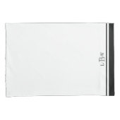 Klassieke zwarte grens Monogrammen Kussensloop (Voorkant-Rechts)