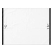 Klassieke zwarte grens Monogrammen Tafelkleed (Voorkant (Horizontaal))