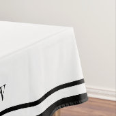 Klassieke zwarte grens Monogrammen Tafelkleed (Voorbeeld)