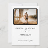 Klassieke Zwarte Herfstbladeren 2 Foto Datum opsl Kaart (Achterkant)