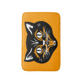 Klassieke zwarte kat-vlakken Badmat (Voorkant Verticaal)