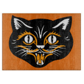 Klassieke zwarte kat-vlakken Snijplank (Voorkant)