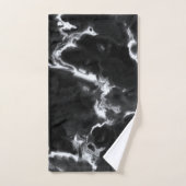 Klassieke zwarte kleurige textuur grijs wit aangep bad handdoek (Handdoek)