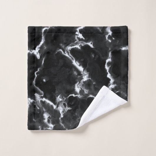 Klassieke zwarte kleurige textuur grijs wit aangep bad handdoek (Wasdoekje)