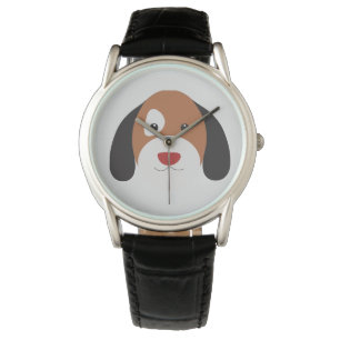 Klassieke zwarte leder horloge