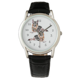 Klassieke zwarte lederen horlogekampen horloge