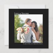 Klassieke Zwarte Liefde & Bedankt Foto & Notitie T (Voorkant)