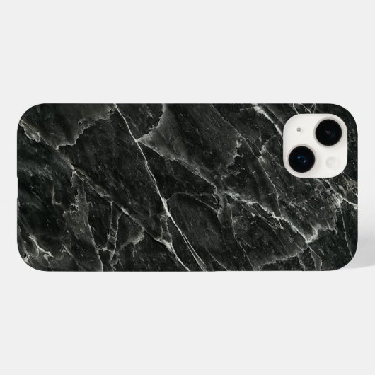 Klassieke zwarte marmer Case-Mate iPhone case (Achterkant (horizontaal))