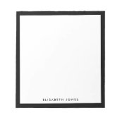 Klassieke zwarte minimalistische moderne, stijlvol notitieblok (Voorkant)