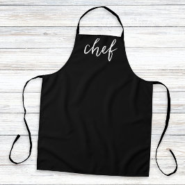 Klassieke Zwarte Minimalistische Stijlvolle Keuken Schort
