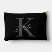 Klassieke Zwarte Monogram Bruidsmeisje Cadeau Etui (Achterkant)