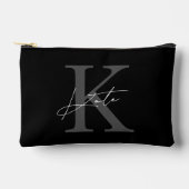 Klassieke Zwarte Monogram Bruidsmeisje Cadeau Etui (Voorkant)