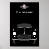 Klassieke  zwarte Morris Minor-auto Poster (Voorkant)