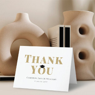 Klassieke Zwarte Mortarboard Graduation Cap Foto Bedankkaart