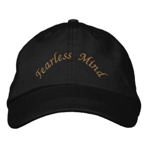 Klassieke Zwarte Motivatie-Hoed Stijl Fearless Min Geborduurde Pet