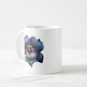 Klassieke zwarte orchidee koffie mok (Voorkant links)