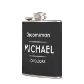 Klassieke zwarte persoonlijke Groomsman Heupfles (Links)