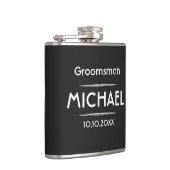 Klassieke zwarte persoonlijke Groomsman Heupfles (Rechts)